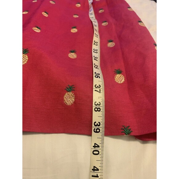 Talbots VtG Pink Pineapple Linen Blend Dress Embroidered Dress USA Summer 8 - Picture 14 of 14